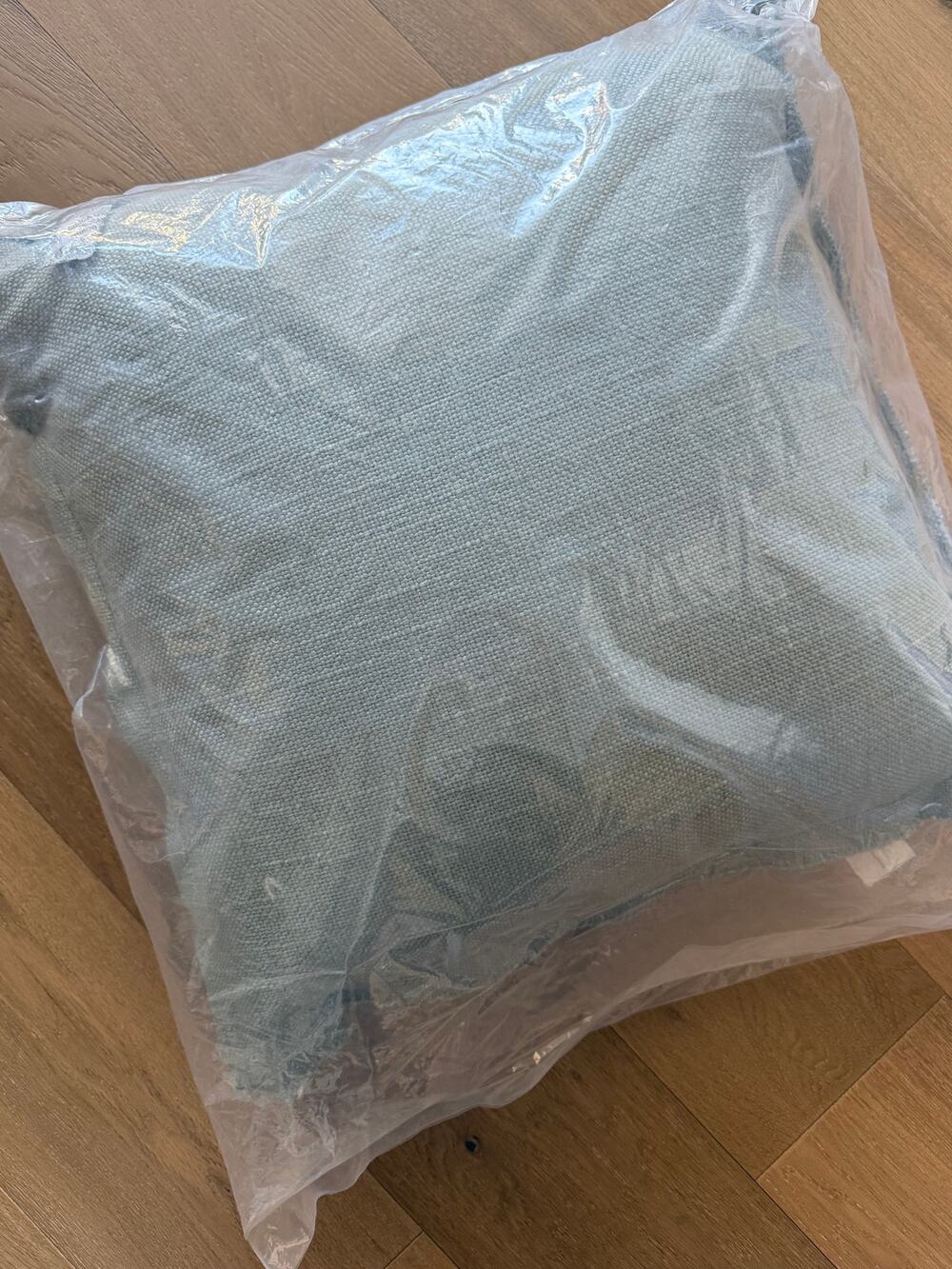 New Anthropologie Lenox 22" Pillow in Denim Blue